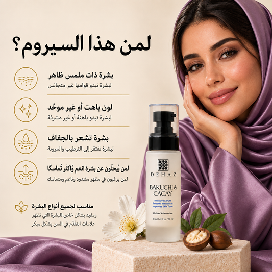 سيروم باكوتشيول وكاكاي المكثف من ديهاز |  DEHAZ BAKUCHIOL & CACAY Intensive Serum