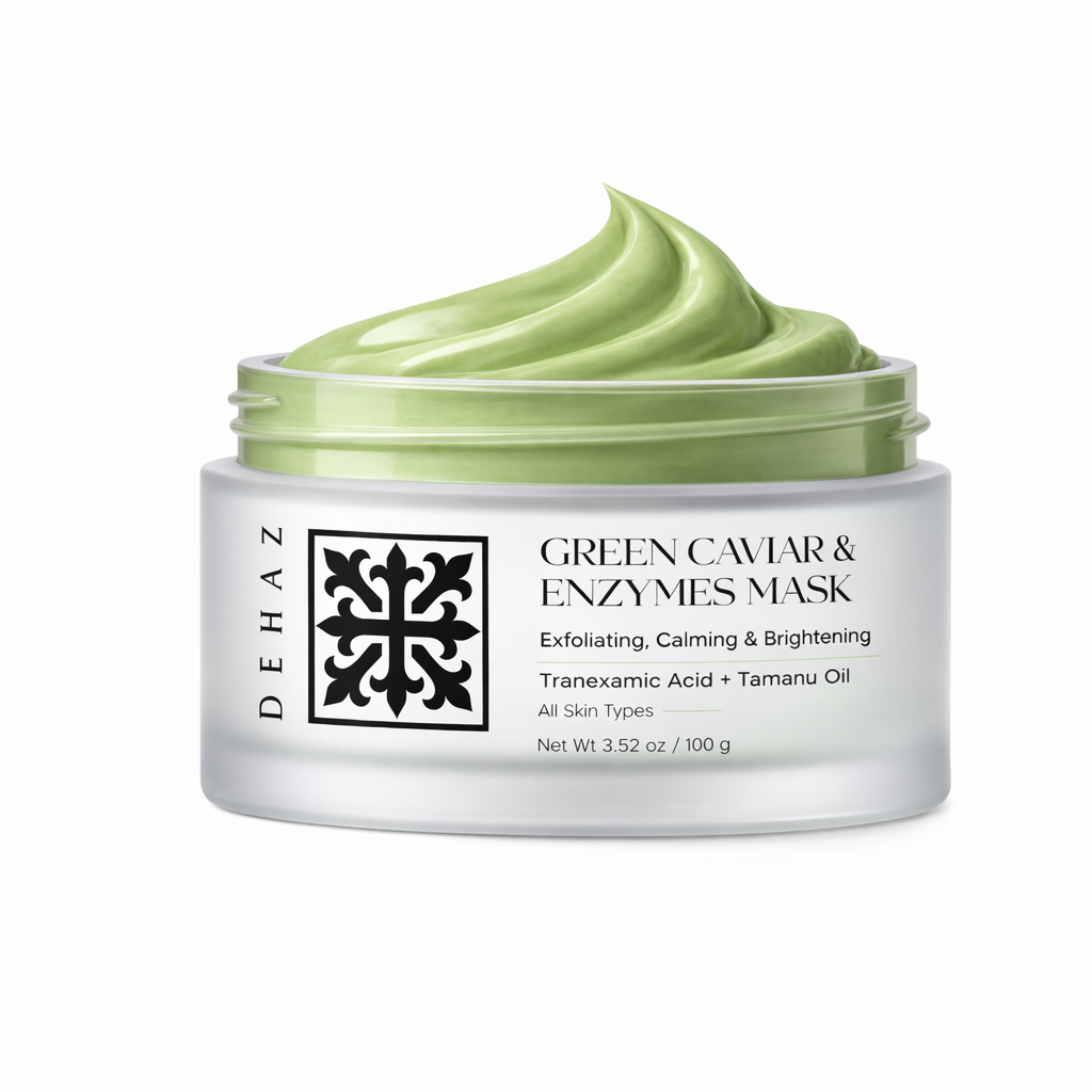 🟢 قناع الكافيار الأخضر والإنزيمات من ديهاز | DEHAZ Green Caviar & Enzymes Mask