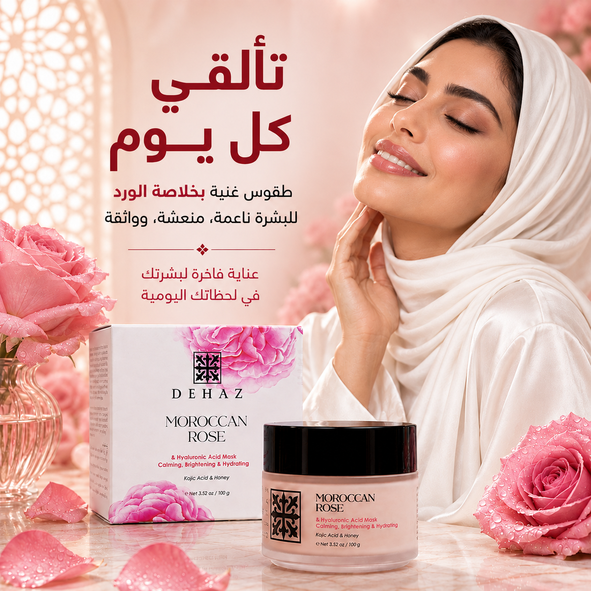 🌹 قناع الورد المغربي من ديهاز | DEHAZ Moroccan Rose Mask